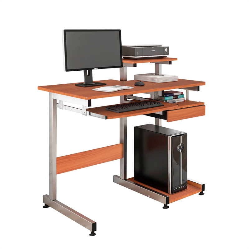 TECHNI MOBILI Conri Wood Computer Desk in Wood Grain