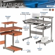 TECHNI MOBILI Conri Wood Computer Desk in Wood Grain