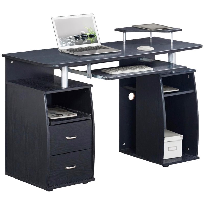 TECHNI MOBILI Atua Wood Computer Desk in Espresso