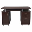 Techni Mobili Engineered Wood Computer Desk w/CPU Stand Compartment in Chocolate
