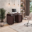 Techni Mobili Engineered Wood Computer Desk w/CPU Stand Compartment in Chocolate