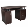 Techni Mobili Engineered Wood Computer Desk w/CPU Stand Compartment in Chocolate