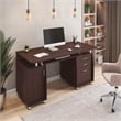 Techni Mobili Engineered Wood Computer Desk w/CPU Stand Compartment in Chocolate