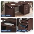 Techni Mobili Engineered Wood Computer Desk w/CPU Stand Compartment in Chocolate