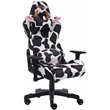 Techni Mobili Sport TS85 COW Print Fabric LUXX Series Gaming Chair Black/White