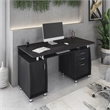 Techni Mobili Engineered Wood Computer Desk with Storage in Espresso