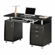 Techni Mobili Engineered Wood Computer Desk with Storage in Espresso