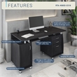 Techni Mobili Engineered Wood Computer Desk with Storage in Espresso