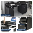 Techni Mobili Engineered Wood Computer Desk with Storage in Espresso