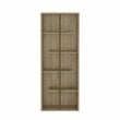 Techni Mobili Cassa 5-Shelf Staggered Modern Wood Bookcase in Pine Brown