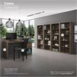 Techni Mobili Cassa 5-Shelf Staggered Modern Wood Bookcase in Walnut
