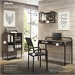 Techni Mobili Allure Modern Wood Workstation Desk with 2 Shelves in Walnut