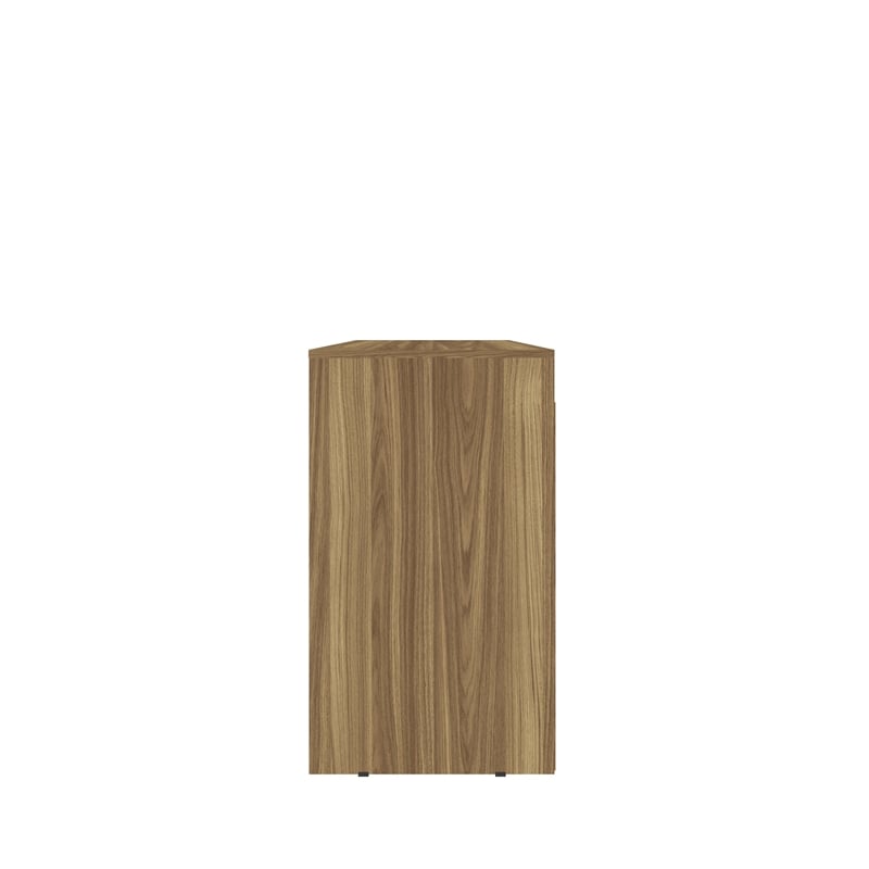 Techni Mobili Modern Engineered Wood Computer Desk with Storage in Walnut