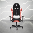 Techni Mobili Modern Fabric Echo Gaming Chair w/ Height Adjustable in Black/Red