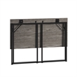 Techni Mobili Modern Wood & Steel Metal Folding Desk in Gray/Black