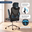 Techni Mobili Modern Mesh & Plastic Essential Ergonomic Office Chair in Black