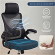 Techni Mobili Modern Mesh & Plastic Essential Ergonomic Office Chair in Black