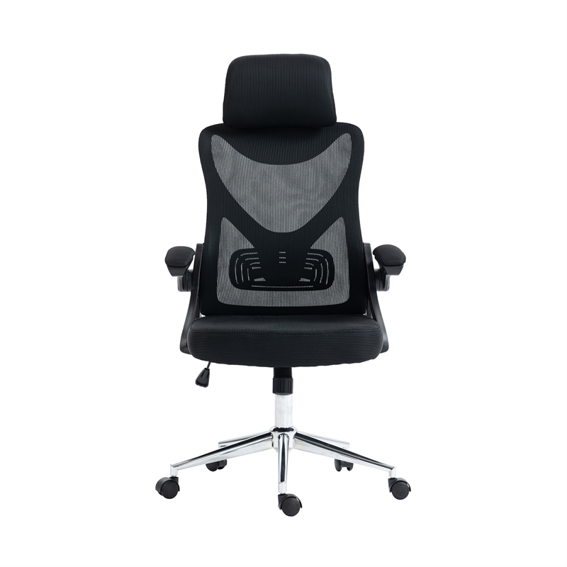 Techni Mobili Modern Mesh & Plastic Essential Ergonomic Office Chair in Black