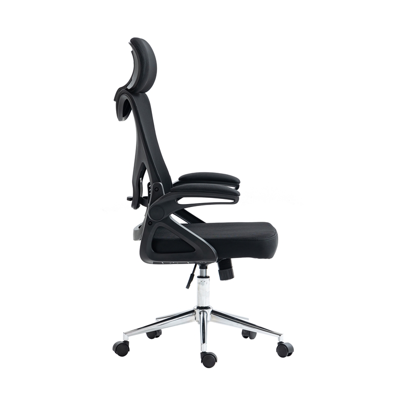 Techni Mobili Modern Mesh & Plastic Essential Ergonomic Office Chair in Black