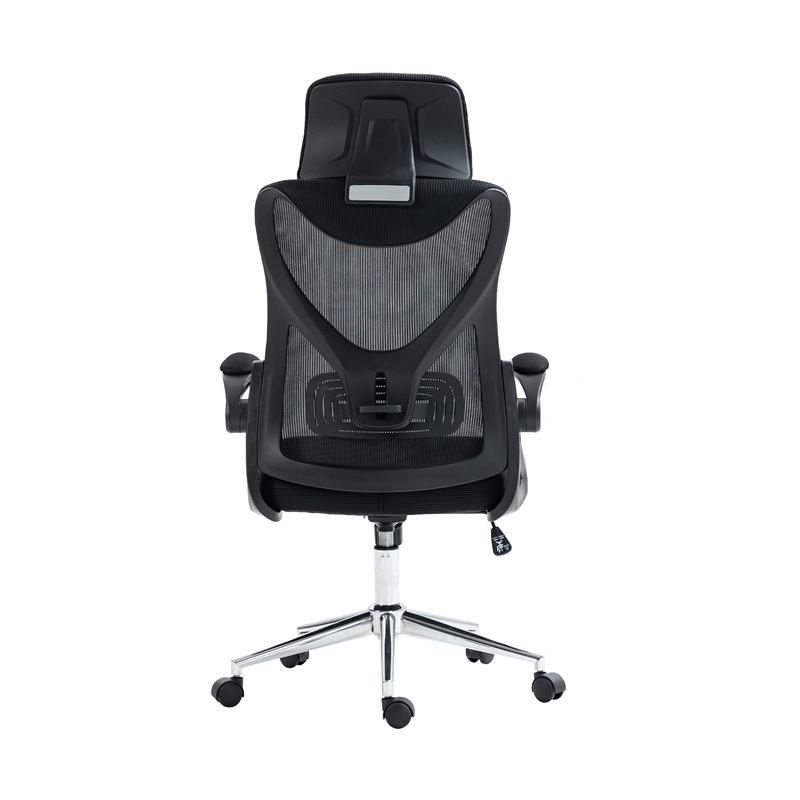 Techni Mobili Modern Mesh & Plastic Essential Ergonomic Office Chair in Black