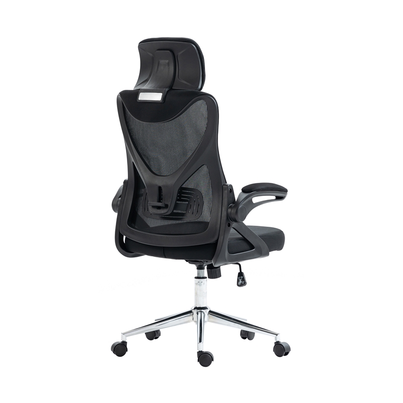 Techni Mobili Modern Mesh & Plastic Essential Ergonomic Office Chair in Black