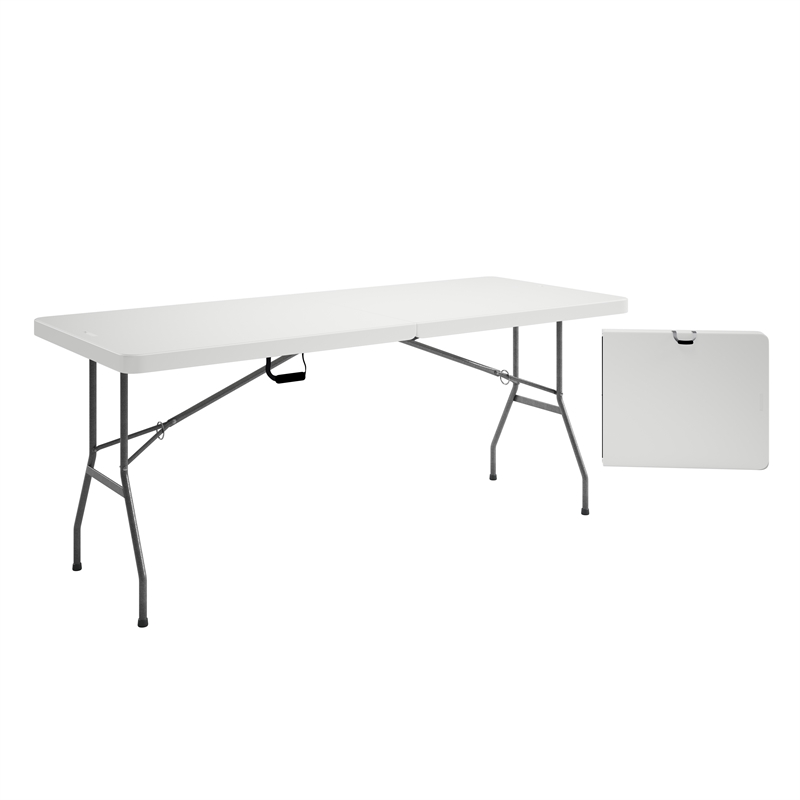 Techni Home 6 FT Granite White Folding Table