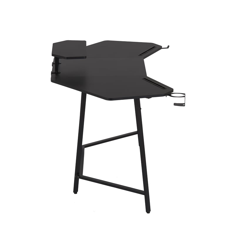 Techni Sport TS98D Gaming Desk with Shelf & Accessory Holders Black
