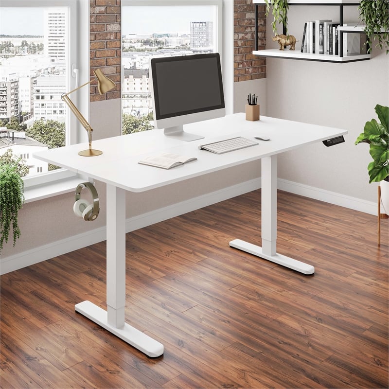 Techni Mobili 47.25in. W Electric Standing Desk - White