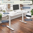 Techni Mobili 47.25in. W Electric Standing Desk - White