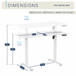 Techni Mobili 47.25in. W Electric Standing Desk - White