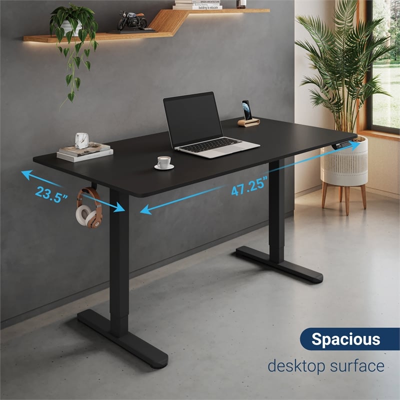 Techni Mobili 47.25in. W Electric Standing Desk - Black