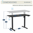 Techni Mobili 47.25in. W Electric Standing Desk - Black