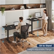 Techni Mobili 55in. W Electric Standing Desk - Black