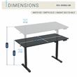 Techni Mobili 55in. W Electric Standing Desk - Black