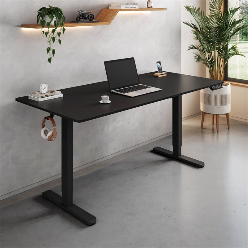 Techni Mobili 55in. W Electric Standing Desk - Black
