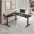 Techni Mobili 63in. W L-Shaped Electric Standing Desk - Black