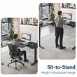 Techni Mobili 63in. W L-Shaped Electric Standing Desk - Black