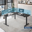 Techni Mobili 63in. W L-Shaped Electric Standing Desk - Black