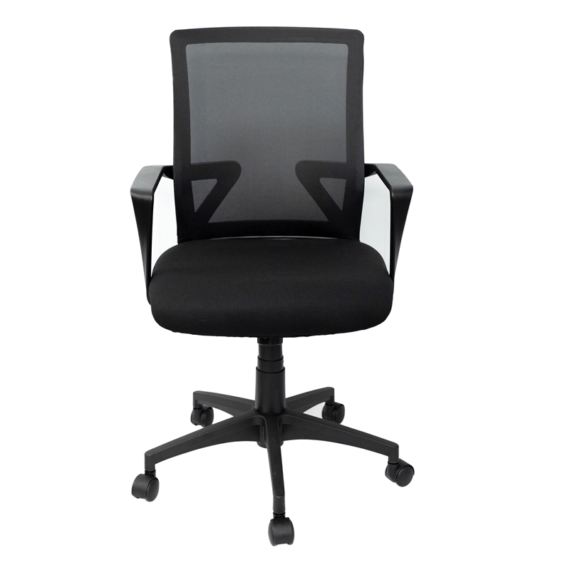 Techni Mobili Ergonomic Black Mesh Office Chair with Adjustable Height