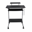 Techni Mobili Wood & Steel Compact Computer Cart with Storage in Graphite Gray