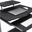 Techni Mobili Wood & Steel Compact Computer Cart with Storage in Graphite Gray