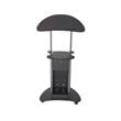 Techni Mobili Deluxe Sit-to-Stand Rolling Laptop Cart With Storage in Black