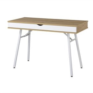 Techni Mobili Workstation with Cord Management and Storage in Pine