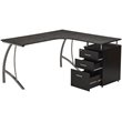 Techni Mobili L Shape Corner desk with File Cabinet in Dark Espresso