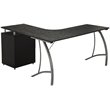 Techni Mobili L Shape Corner desk with File Cabinet in Dark Espresso