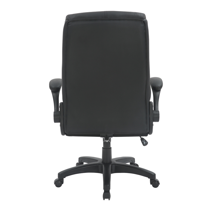 Techni Mobili Medium Back Executive Office Chair with Flip-up Arms Black