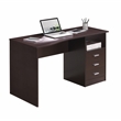Techni Mobili Classy Computer Desk with 3 Drawers in Espresso