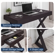 Techni Mobili Trendy Desk with Drawer in Espresso