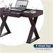 Techni Mobili Trendy Desk with Drawer in Espresso