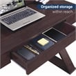 Techni Mobili Trendy Desk with Drawer in Espresso